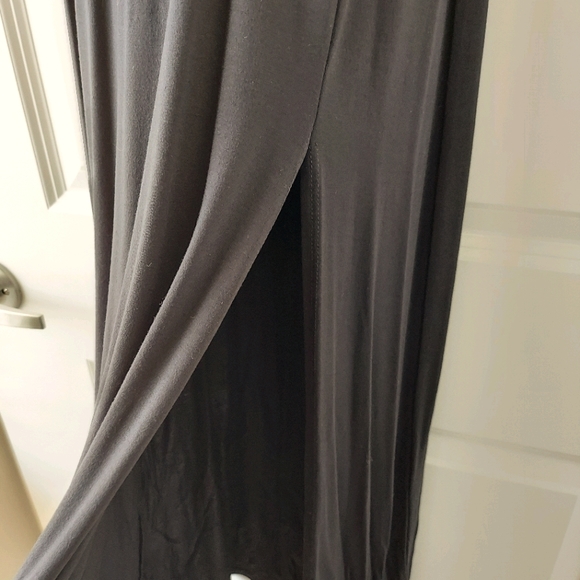 NWT Long Black & White Maxi Dress w/Side Slit - Picture 4 of 7